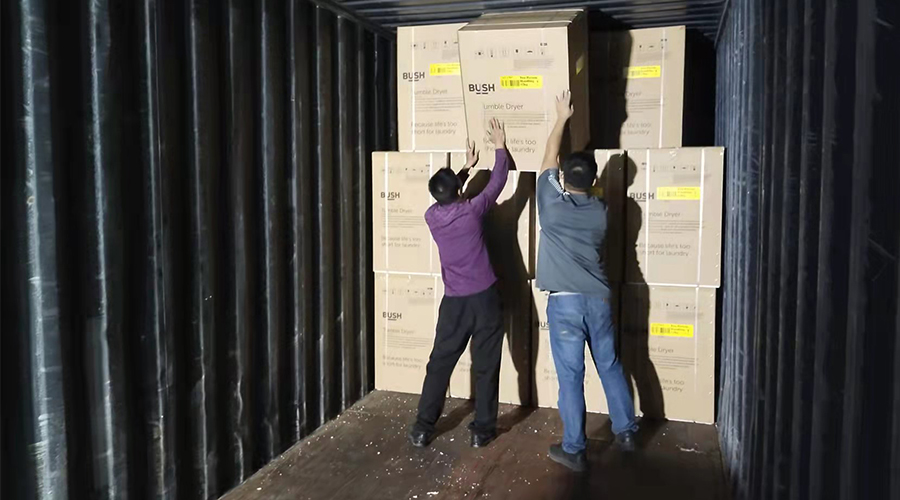 挑燈夜戰(zhàn)，順利完成客戶Argos的滾筒干衣機出貨