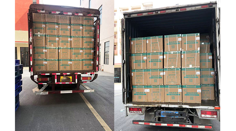 實(shí)況圖！金環(huán)電器完成國(guó)內(nèi)某知名品牌迷你洗衣機(jī)裝柜發(fā)貨